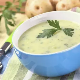 Soupe de courgettes au fromage frais 