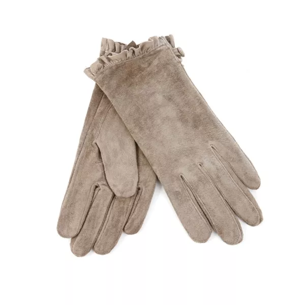 1 Les gants courts en croute de cuir 