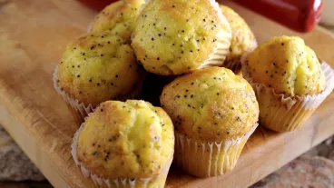 Muffins aux deux citrons et aux graines de pavots avec Alsa®