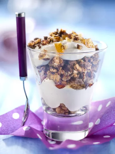 Fontainebleau au Grany® et noisettes caramélisées