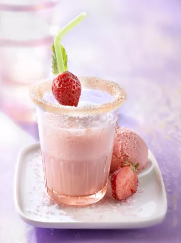 Milkshake à la fraise avec Carte d’Or®