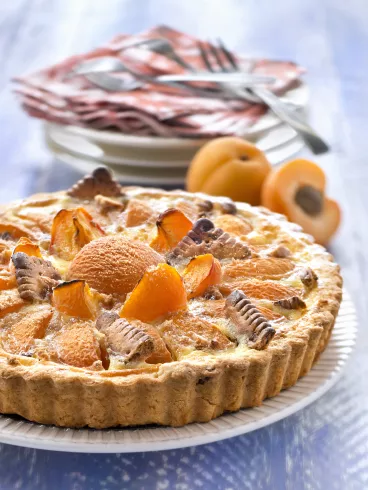 Tarte aux abricots et Petit LU® Pépites de Chocolat
