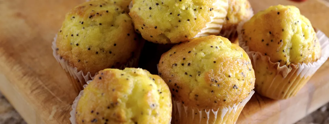 Muffins aux deux citrons et aux graines de pavots avec Alsa®