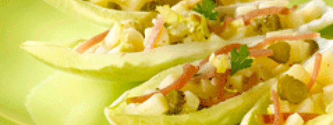 Barquette d'endives au jambon de pays avec Amora ®