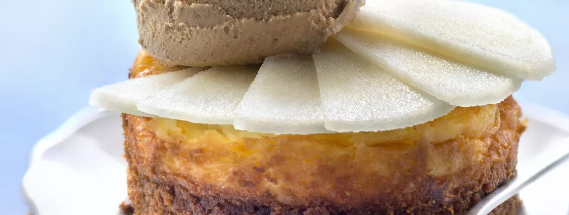 Petits cheesecakes poire spéculoos, Carte d’Or® Caramel Fleur de Sel